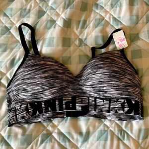 Pink by Victoria secret bra, new with tags. Black and white size medium